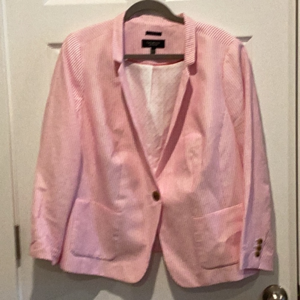 Talbots Pink Striped Blazer